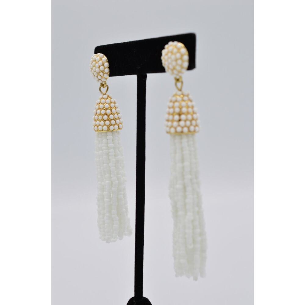 Sugarfix Statement Earrings Drop Dangle White Bea… - image 4